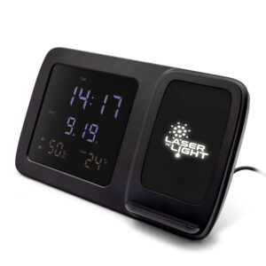 Wireless Ladegerät mit Digitaluhr für Ihr Marketing